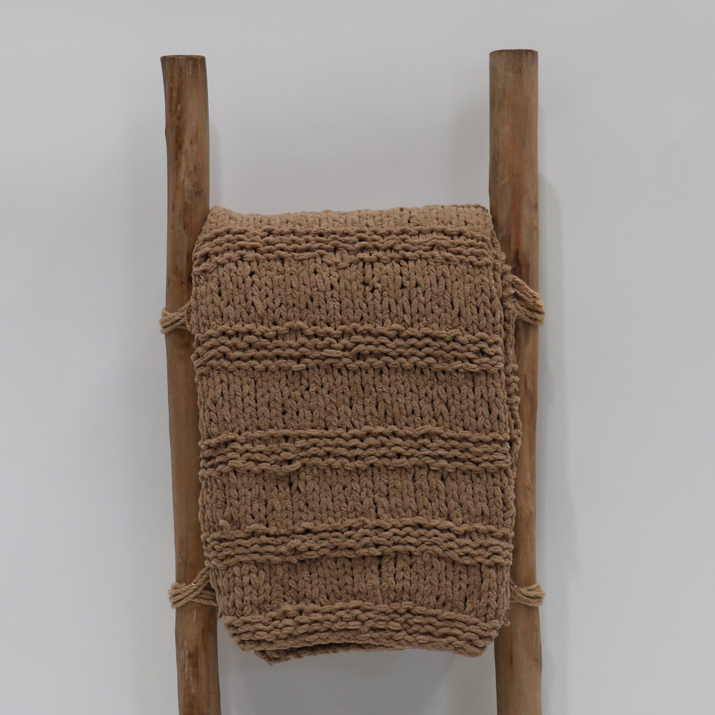Throw Hand Knitted Soft Chenille