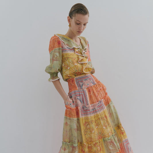 Boho Frill Shirt - Lavender Sun