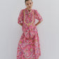 Charlotte Flower Midi Skirt Pink Fairytale