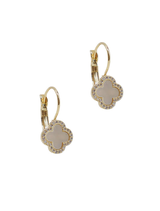 Mother of Pearl Clover French Hooks