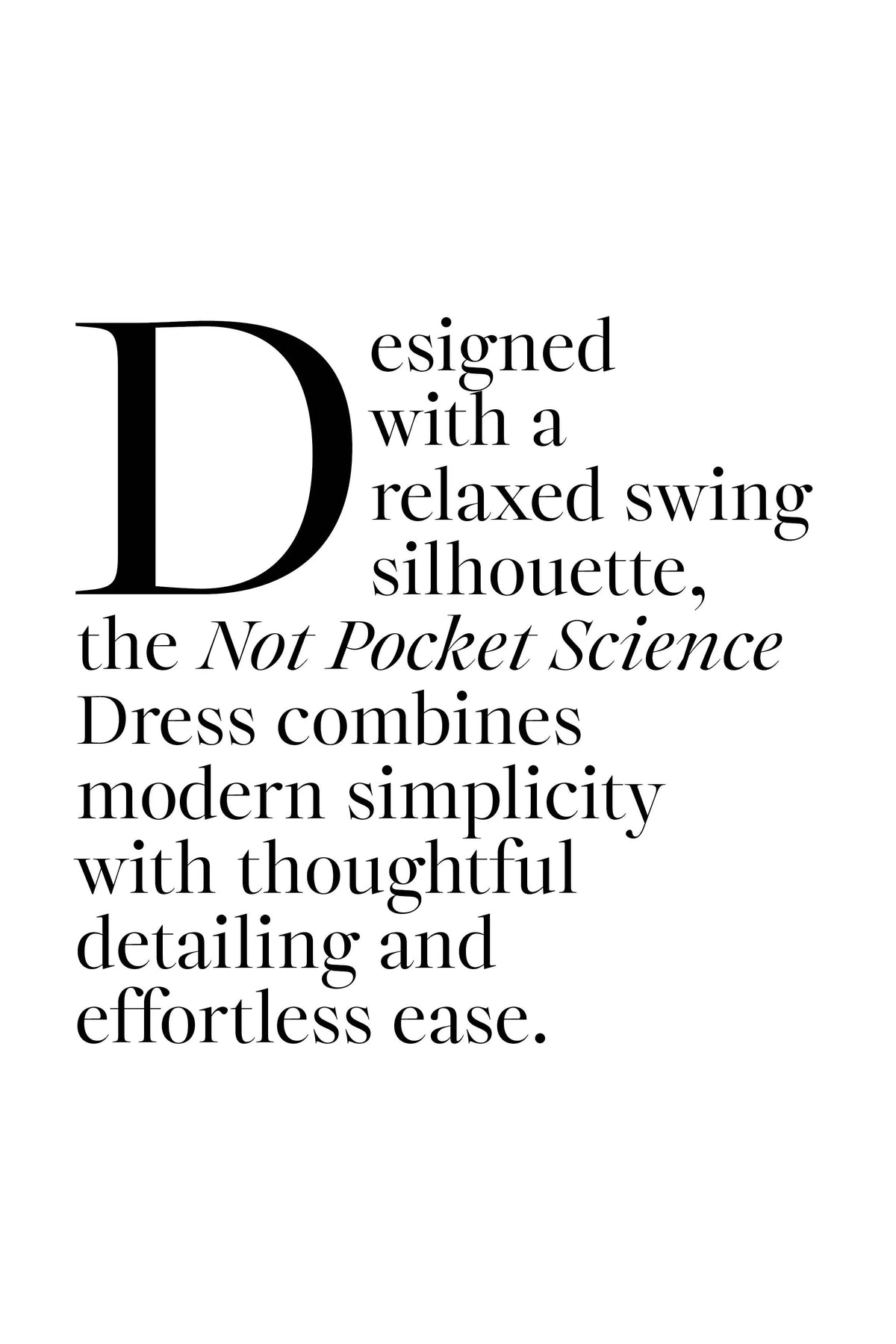 NOT POCKET SCIENCE Dress