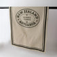 French Linen Tea Towel / Natural & Olive
