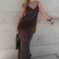 Margarita Satin Bias Maxi Skirt