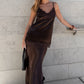 Margarita Satin Bias Maxi Skirt