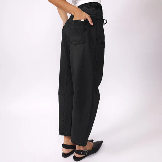 Leo Barrel Jeans - Black