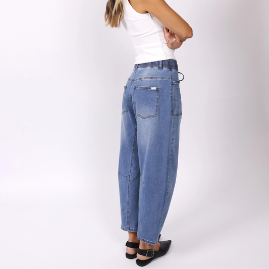 Leo Barrel Jeans - Blue