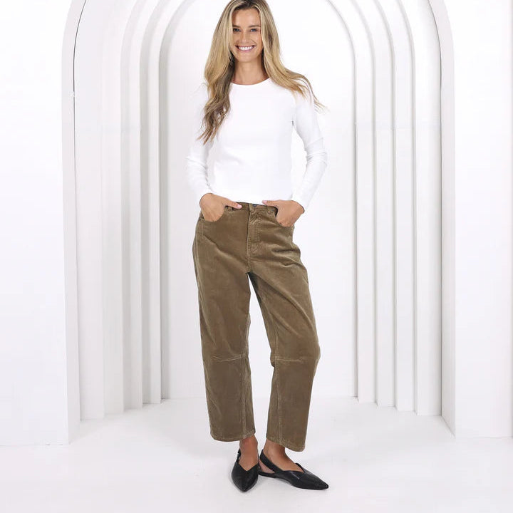 Toni Barrel Corduroy Jean