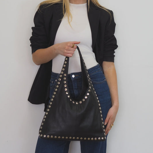 Jenna Hobo Bag - Black