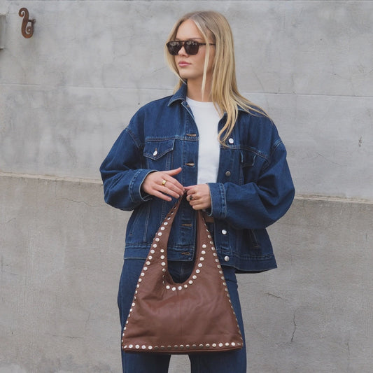 Jenna Hobo Bag - Chocolate