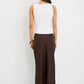 Bliss Dark Chocolate Linen Bias Midi Skirt