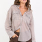 Preppy Stripe Pocket Front Shirt
