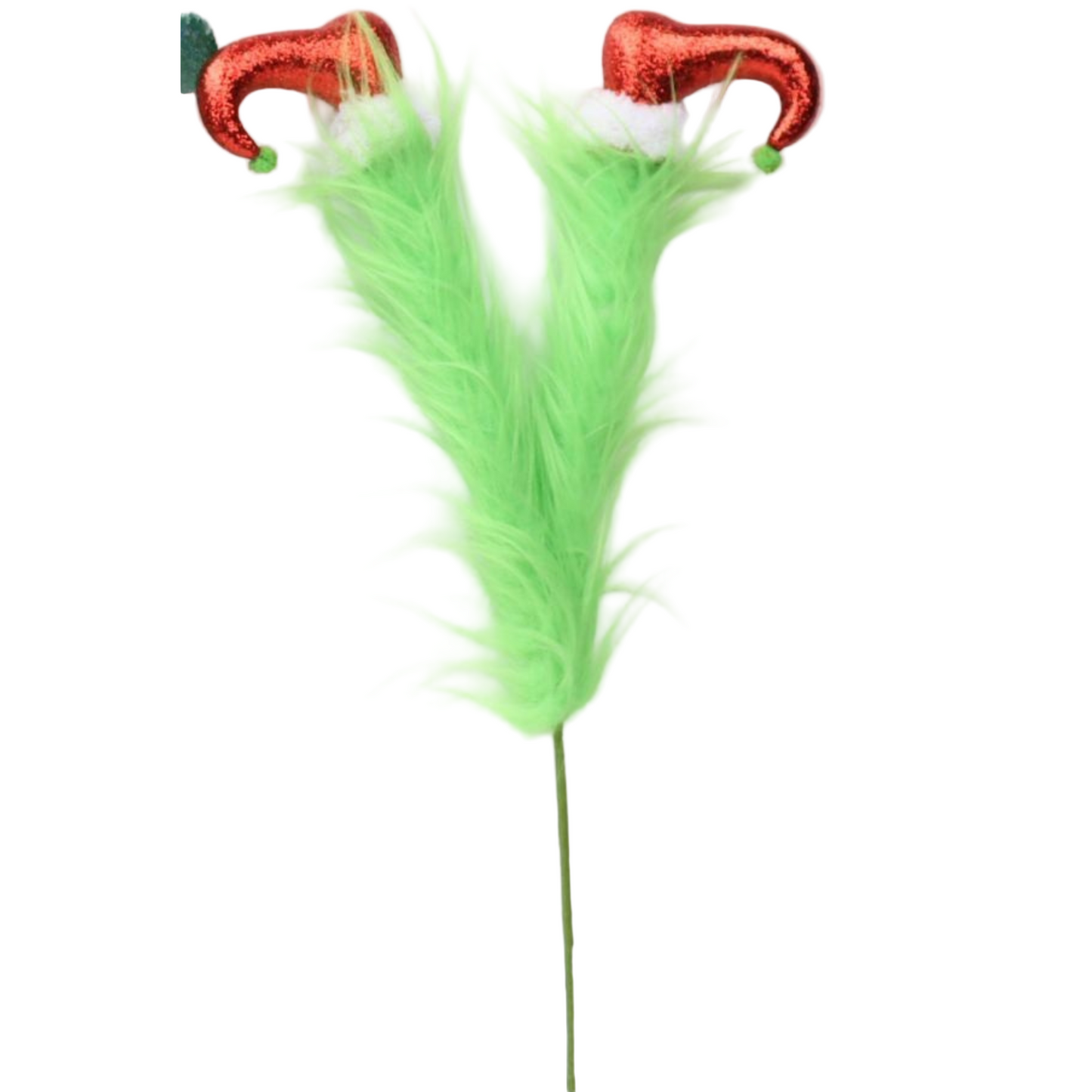 Green Furry Elf Leg Picks