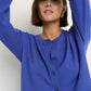 Release True Blue Cropped Crewneck Cardigan