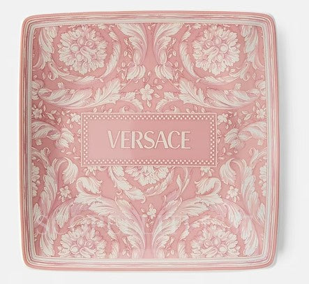 Versace Barocco Square Dish Rose