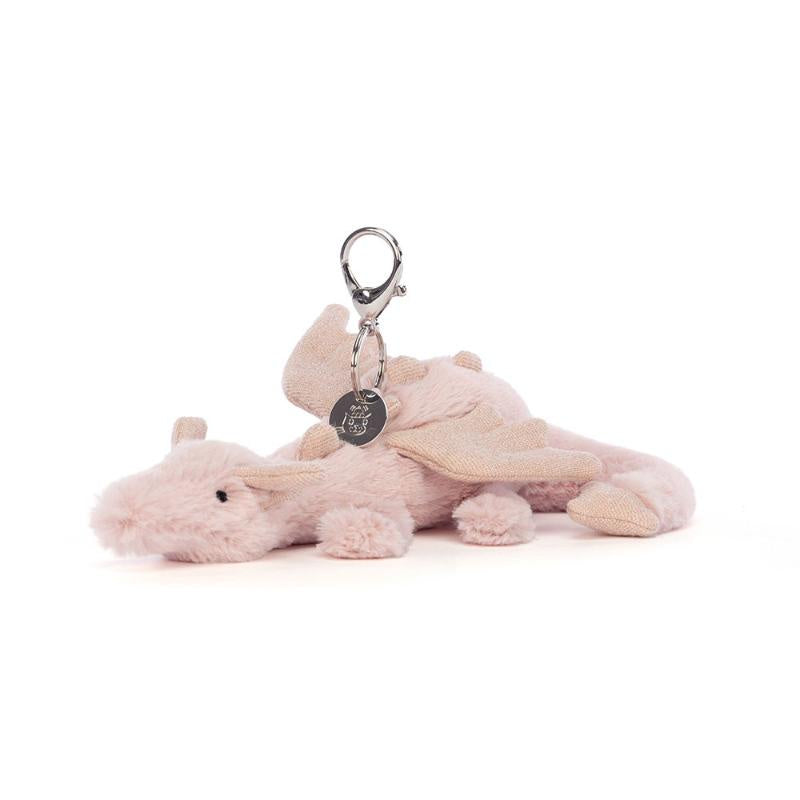 Jellycat - Dragon Bag Charm Rose