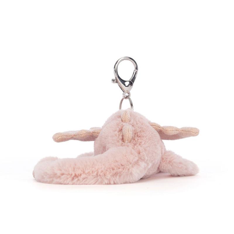 Jellycat - Dragon Bag Charm Rose