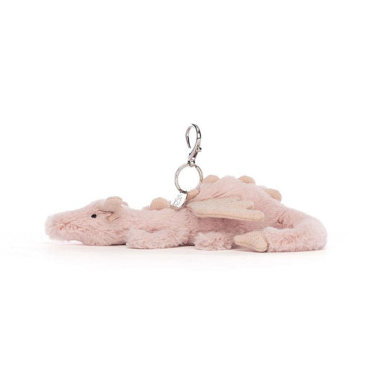 Jellycat - Dragon Bag Charm Rose