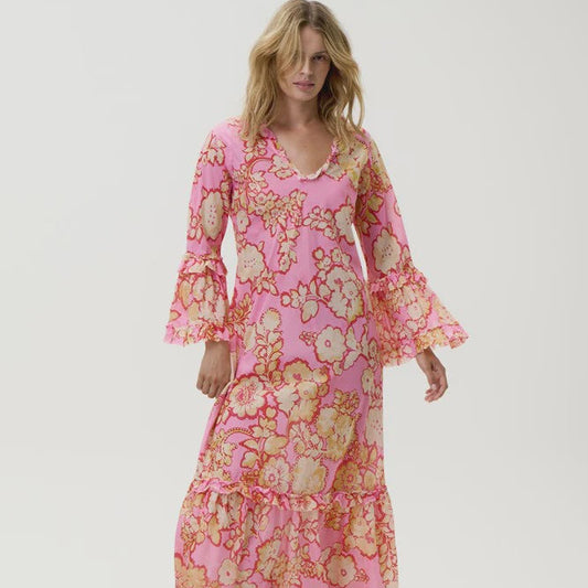 Long Indi-Coral Bay-Cotton-Pink Dress