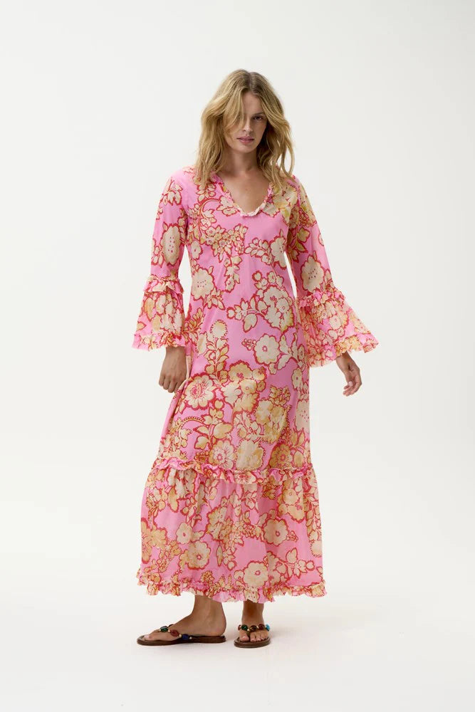 Long Indi-Coral Bay-Cotton-Pink Dress