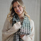 Petra Fringe Scarf - Black & Natural