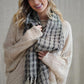 Petra Fringe Scarf - Black & Natural