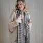 Petra Fringe Scarf - Black & Natural