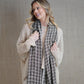 Petra Fringe Scarf - Black & Natural
