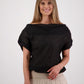 Shelby Linen Top - Black