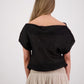 Shelby Linen Top - Black
