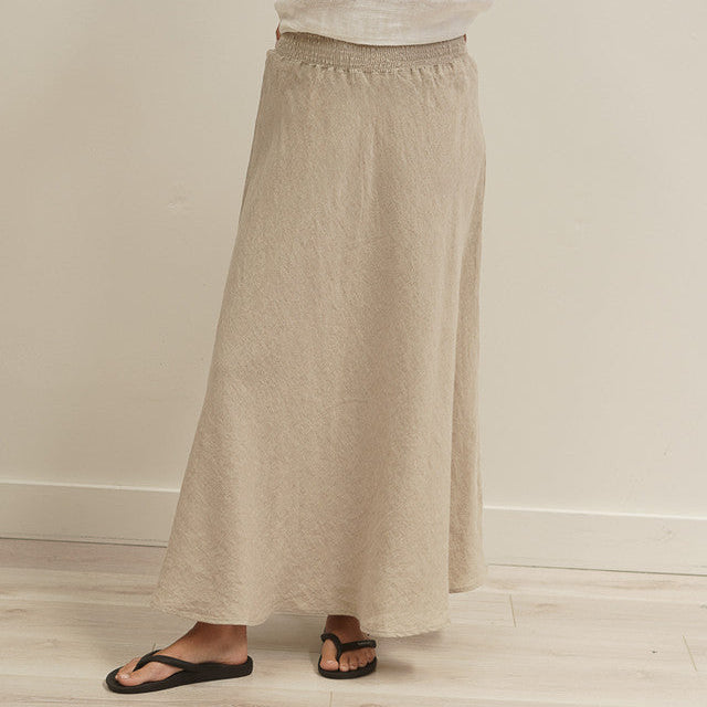 Sottana Bias Cut Linen Skirt S/M