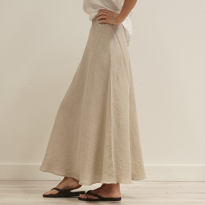 Sottana Bias Cut Linen Skirt S/M