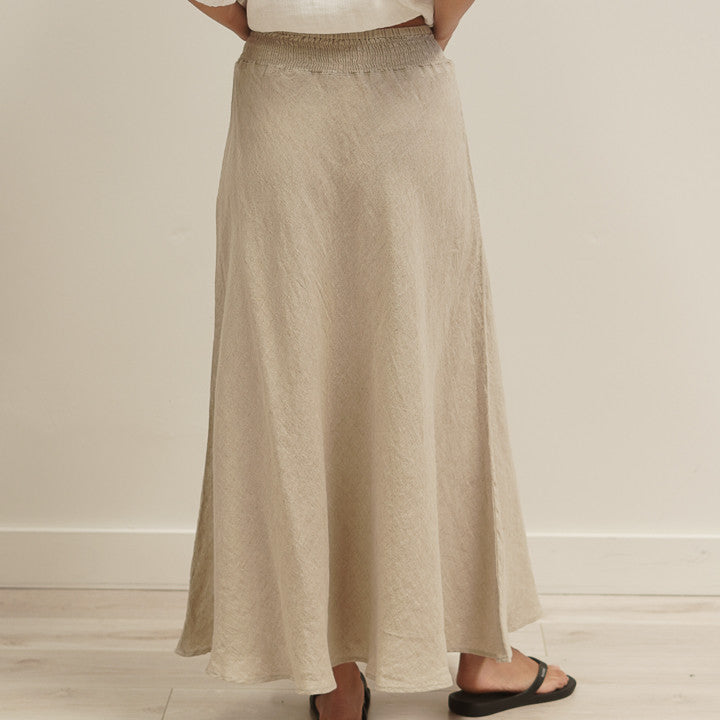 Sottana Bias Cut Linen Skirt S/M