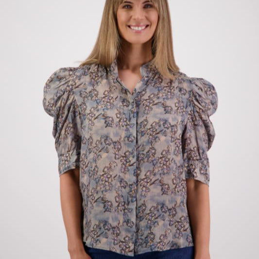 Stevie Shirt - Denim Daisy