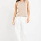 Salute Sand Relaxed Sleeveless Knit Tank Top