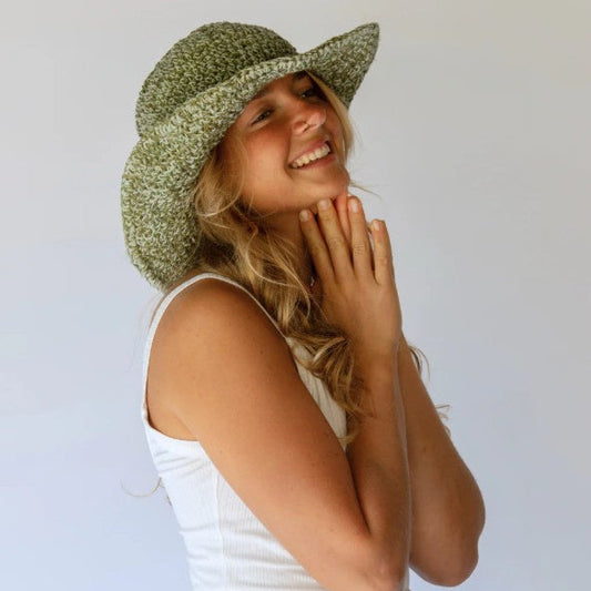 Polly Short Brim Hat - Aloe