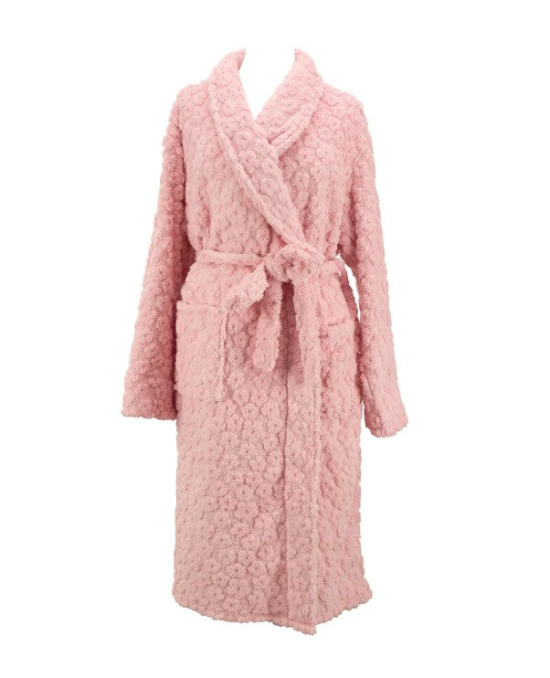 Cosy Luxe Embossed Flower Bath Robe