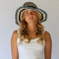 Polly Short Brim Hat - Tide Stripe