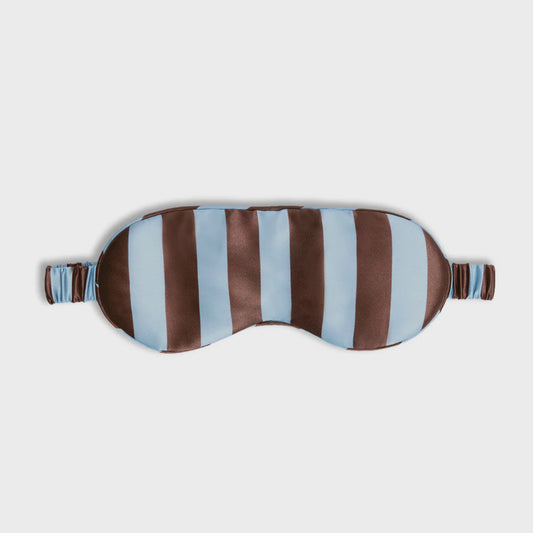 Silk Eye Mask - Iced Chocolate Stripes