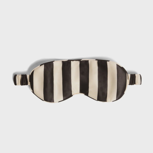 Silk Eye Mask - Vanilla Bean Stripes