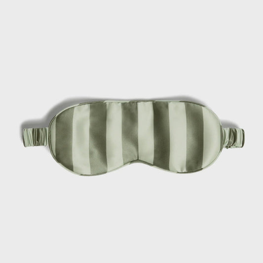 Silk Eye Mask - Wasabi Stripes