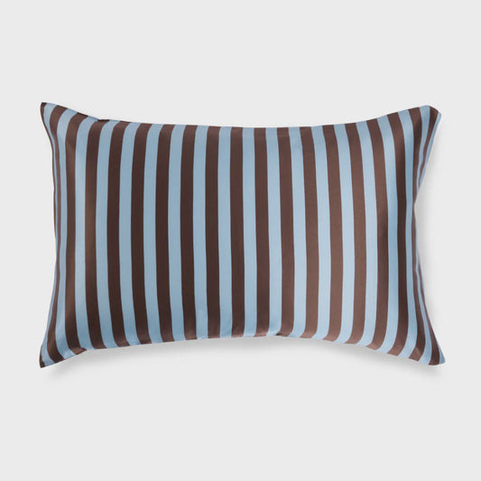 Silk Pillowcase - Ice Chocolate Stripes
