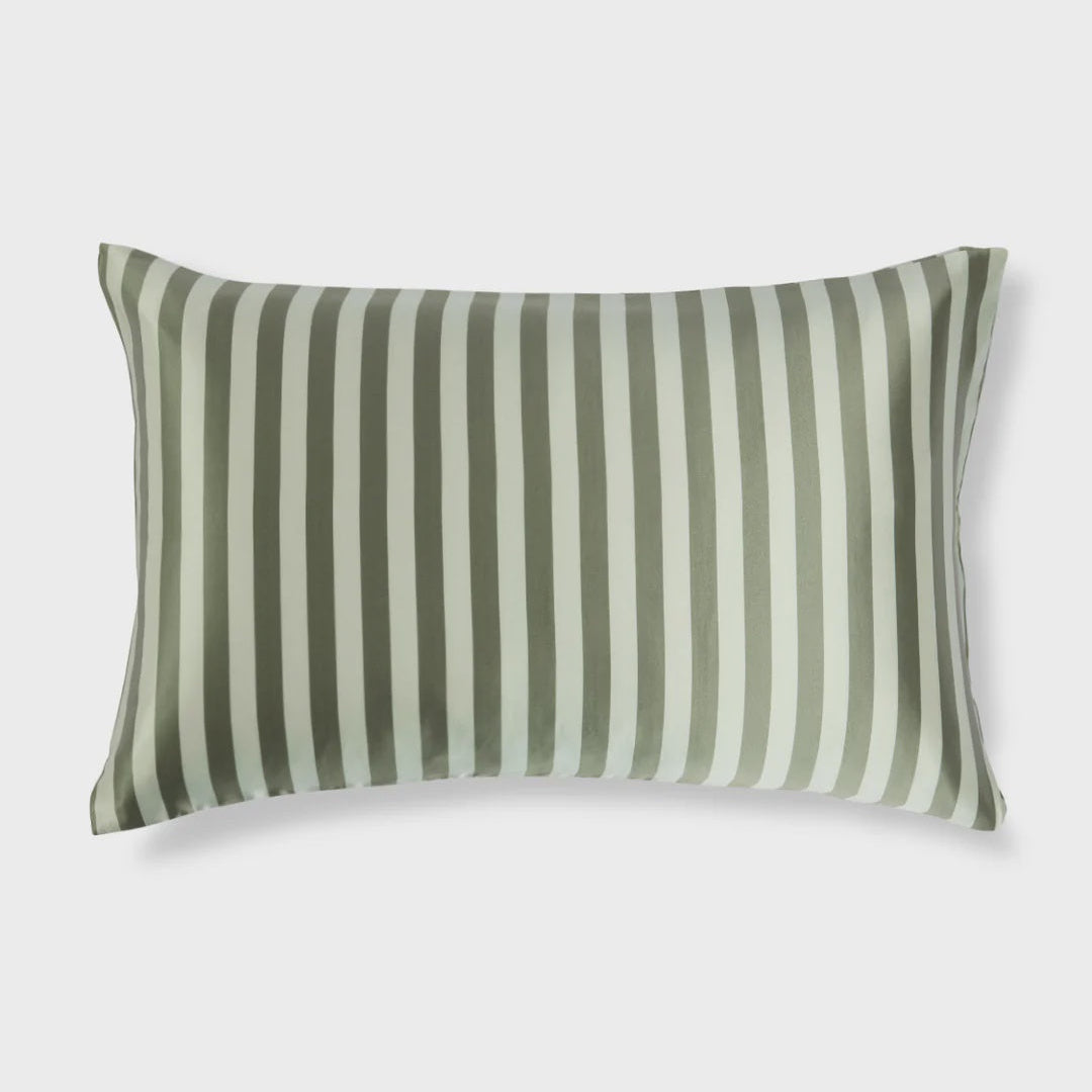 Silk Pillowcase - Wasabi Stripes