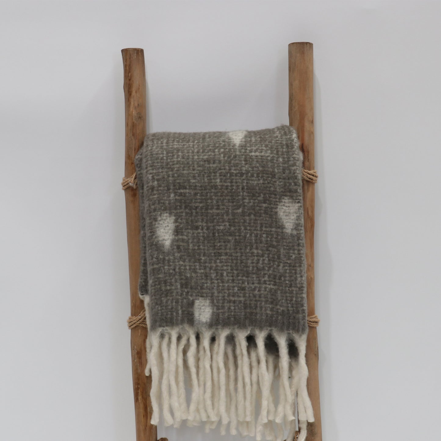 Throw Wool Blend Dotty Jacquard