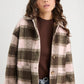 Solace Chocolate/Pink Check Oversized Shacket