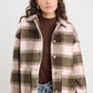 Solace Chocolate/Pink Check Oversized Shacket