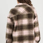 Solace Chocolate/Pink Check Oversized Shacket