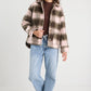 Solace Chocolate/Pink Check Oversized Shacket