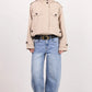 Squad Taupe Funnel Neck Trench Jacket