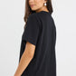Street Crew Neck Boxy Tee - Black