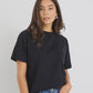 Street Crew Neck Boxy Tee - Black
